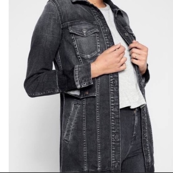 7 For All Mankind Jackets & Blazers - 7 For All Mankind Long Trucker Denim Jacket